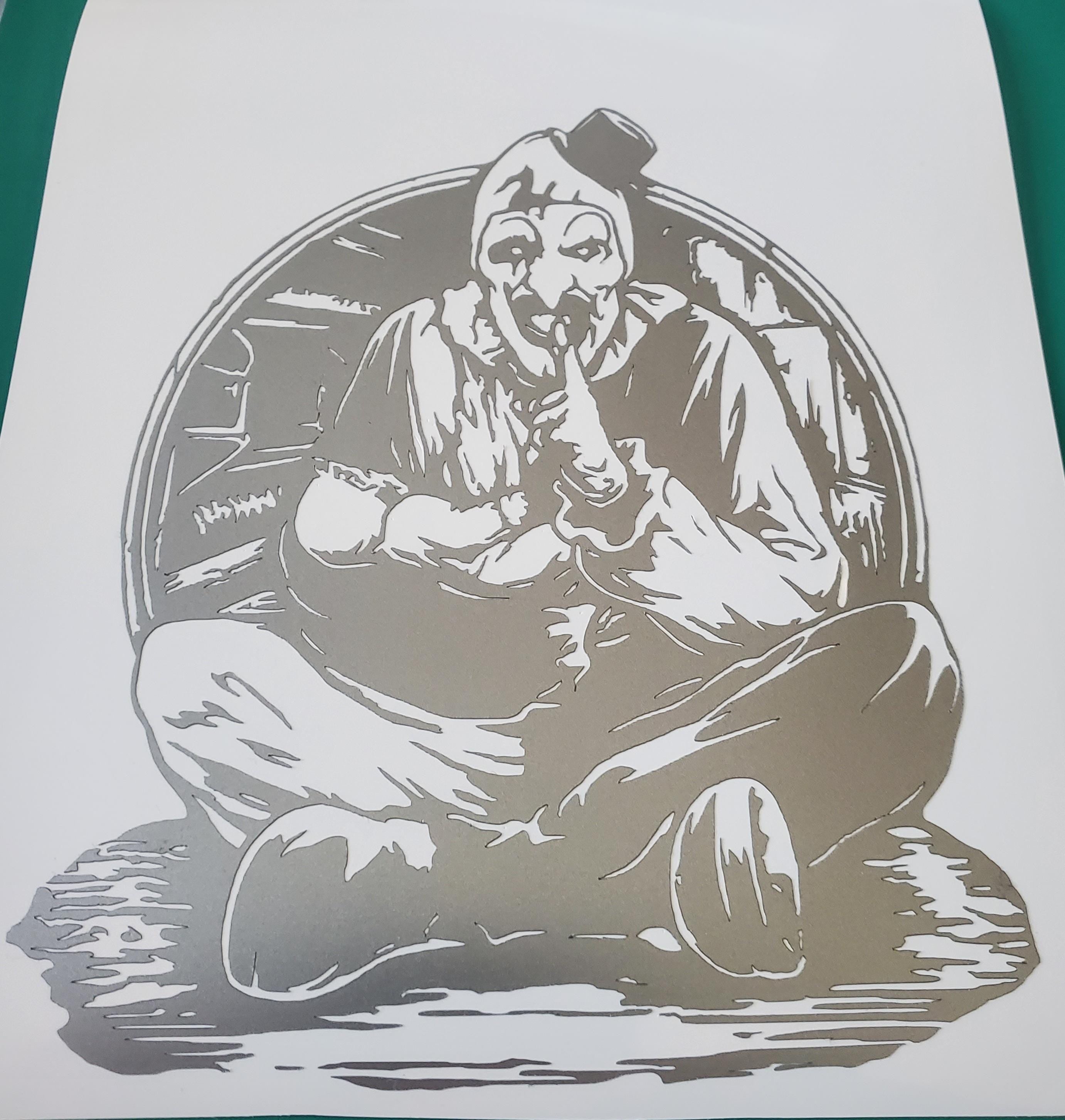 Terrifier Art the Clown Hush Horror Vinyl Decal